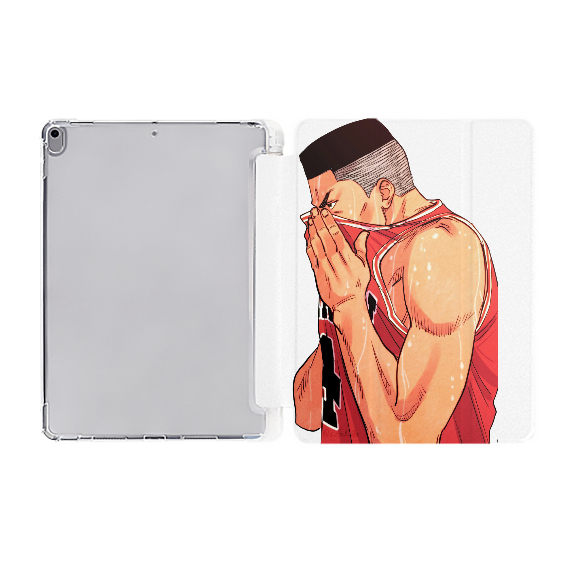 （画像用） SLAM DUNK／スラムダンク IPad ケース ペン収納付き 三つ折りスタンド PUレザー×シリコン 対応機種9.5/10.5/10.9インチ